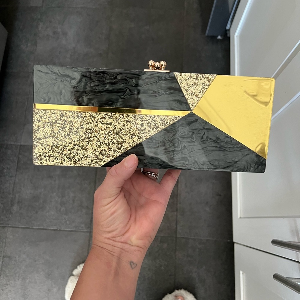 Edie Parker Black Clutch